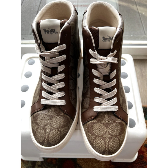 Coach Signature Monogram HighTop sneakers Mens 10.5(44)womens 12 retro classic main image 8